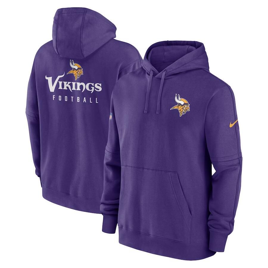 Men 2023 NFL Minnesota Vikings purple Sweatshirt style 1->tennessee titans->NFL Jersey